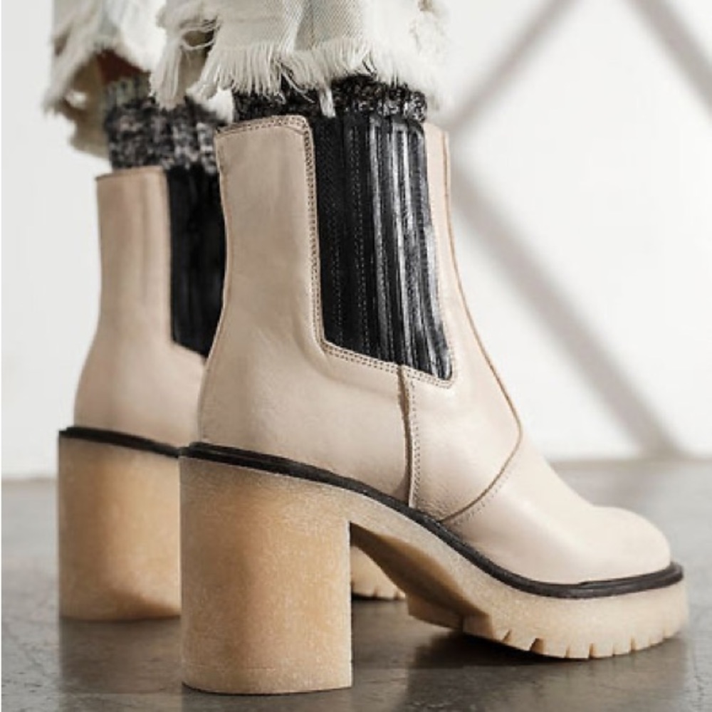 Free People James Chelsea Boot - White Leather 7.5